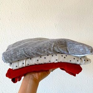 Three copper Pearl Knit stretchy Infant swaddle blankets